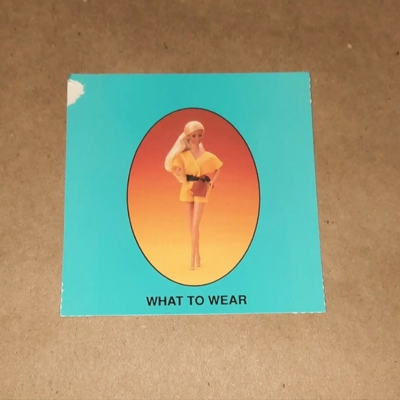 Vintage Barbie Card 1989 Barbie Just Us Girls Game Replacement Piece - Picture 2 of 7